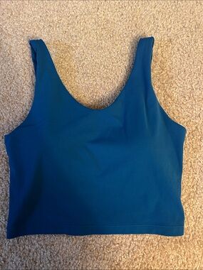 Athleta Teal Blue Scoop Neck Tank Top